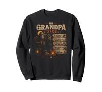 The Grandpa Code Funny Bigfoot Camping Humor Citazione Felpa