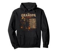 The Grandpa Code Funny Bigfoot Camping Humor Citazione Felpa con Cappuccio