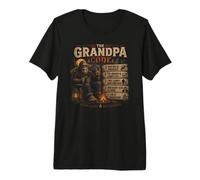 The Grandpa Code Funny Bigfoot Camping Humor Citazione Maglietta Premium