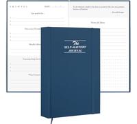 The Gratitude Journal - Five Minutes a Day for Happiness, Mindfulness and Reflection, The Five Minute Journal con tasca interna e fascia di chiusura elastica, 14 x 21 cm, blu