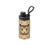 The Gray Little Mouse - Borraccia termica da 350 ml, con design a stampa completa, a prova di perdite, in acciaio inox e resistente, per esterni