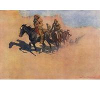 The Great Explorers. Jedediah Smith. Dopo un'opera dell'artista americano Frederic Sackrider Remington 1861 1909. Questa immagine è il numero dieci della serie Great Explorers di Remington del 1905