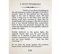 The Great Gatsby Last Page Quote Print Gatsby Wall Art Gatsby Poster Gatsby Quotation Great Gatsby Decor F Scott Fitzgerald Quote Gatsby Art (21cm x 30cm, Ivory)