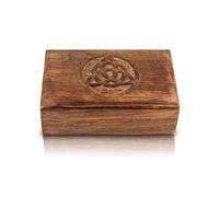 The Great Indian Bazaar Idee regalo di compleanno fatte a mano in legno decorativo portagioie organizer per gioielli scrigno del tesoro porta gioielli scatola porta orologi 20,2 x 15,8 cm