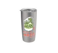 The Great Matcha Latte Wave Japanese Retro Pop Art Bicchiere termico in acciaio inox doppia parete