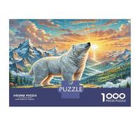The Great Pyrenees Puzzle Per Anziani, Wolf Sunset Carta Ecologica, Concentrazione, Ocio Tranquillo, Regalo Di Inaugurazione Di Casa 38x26cm/1000pcs