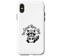 The Great Racc-Sby Funny Trash Panda Raccoon Meme Custodia per iPhone X/XS