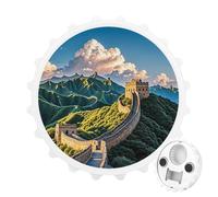 The Great Wall - Apribottiglie magnetico, strumento da cucina salvaspazio, divertente apribottiglie e magnete per frigorifero, per campeggio, viaggi, campeggio, colore: bianco