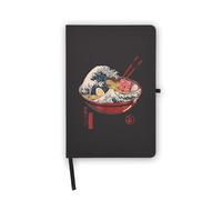 The Great Wave in a Bowl Miso Soup Art Notebook, pagine bianche, copertina in ecopelle, agenda, diario, quaderno di lavoro