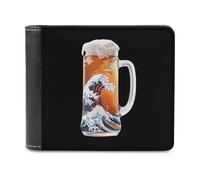 The Great Wave of Beer - Portafoglio sottile con tasca frontale e porta carte di credito, per donne e uomini, Stile:, Taglia unica, Per tutte le stagioni