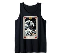 The Great Wave off Kanagawa By Night Tarocchi Card Retro Canotta