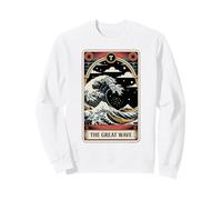 The Great Wave off Kanagawa Tarocchi Notte Opera d'Arte Giappone Felpa