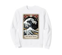 The Great Wave off Kanagawa Tarocchi Notte Opera d'Arte Giappone Felpa