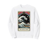 The Great Wave off Kanagawa Tarocchi Notte Opera d'Arte Giappone Felpa