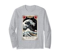 The Great Wave off Kanagawa Tarocchi Notte Opera d'Arte Giappone Maglia a Manica