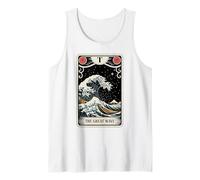 The Great Wave off Kanagawa Tarocchi Opera d'Arte retrò Giappone Canotta