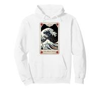 The Great Wave off Kanagawa Tarocchi Opera d'Arte retrò Giappone Felpa con Cappuccio