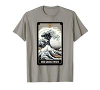 The Great Wave off Kanagawa Tarocchi Opera d'Arte retrò Giappone Maglietta