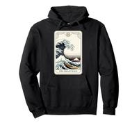 The Great Wave off Kanagawa Tarocchi Retro Great Wave Felpa con Cappuccio