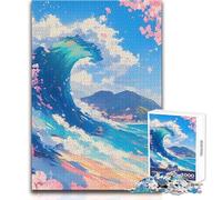 The Great Wave - Puzzle estetica anime da 1000 pezzi per adolescenti, gioco di sviluppo del pensiero logico, ottimo regalo per momenti significativi, dimensioni 50x75cm