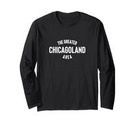The Greater Chicagoland Area - Chicago Illinois Design Maglia a Manica