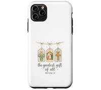 The Greatest Gifts of All Matthew 1:21 Nativity Watercolor Custodia per iPhone 11 Pro Max