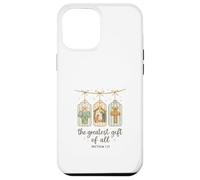 The Greatest Gifts of All Matthew 1:21 Nativity Watercolor Custodia per iPhone 12 Pro Max