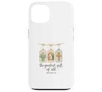 The Greatest Gifts of All Matthew 1:21 Nativity Watercolor Custodia per iPhone 13