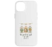 The Greatest Gifts of All Matthew 1:21 Nativity Watercolor Custodia per iPhone 14 Plus
