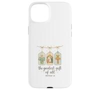The Greatest Gifts of All Matthew 1:21 Nativity Watercolor Custodia per iPhone 15 Plus