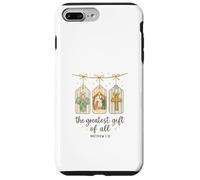 The Greatest Gifts of All Matthew 1:21 Nativity Watercolor Custodia per iPhone 7 Plus/8 Plus