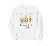 The Greatest Gifts of all Matthew 1:21 Nativity Watercolor Felpa