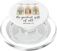 The Greatest Gifts of All Matthew 1:21 Nativity Watercolor PopSockets PopGrip per MagSafe
