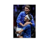 The Greatest Tennis Sporter Roger Federer Rafael Nadal, poster decorativo da parete, per soggiorno, camera da letto, pittura da parete, decorazione moderna per camera familiare, 20 x 30 pollici (50