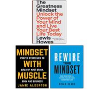 The Greatness Mindset [Hardcover], Mindset With Muscle, Rewire Your Mindset 3 Books Collection Set