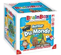 The Green Board Game Co. - BrainBox : Voyage Autour du Monde (Edition 2022) - Jeu de société - A partir de 8 Ans - 1 Joueur + - 10 Minutes - versione francese