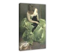 The Green Dress John Alexander White Art Wall Decoration poster Family Bar Restaurant Garage Cafe cartello artistico con cornice regalo, 30 x 45 cm