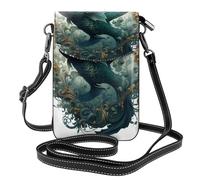 The Green Flying Fish Borsa a tracolla leggera multi tasca con chiusura magnetica adatta per viaggi e uso quotidiano