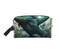 The Green Flying Fish Borsa da toilette multifunzionale da viaggio per uso quotidiano e fitness, per cosmetici, cancelleria e altro ancora