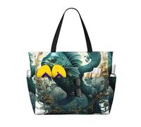 The Green Flying Fish Borsa da viaggio multifunzionale da spiaggia multi tasca design alla moda adatto per vari luoghi all'aperto