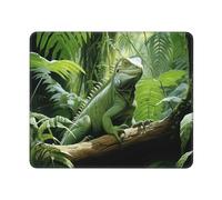 The Green Lizard - Tappetino per mouse da scrivania resistente, antiscivolo, design ecologico per giochi e ufficio.