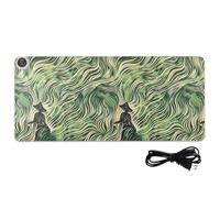 The Green Rolling Prairie PU riscaldato grande tappetino per mouse 80 x 33 cm antiscivolo tappetino scrivania per scrivania grande scrittura, studio