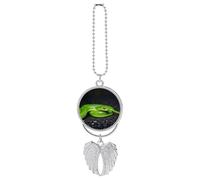 The Green Snake Car Hanging Ornament Rear View Mirror Pendant Lucky Presents Hanging Ornament Funny Car Pendant for Office Auto Home Decoration Silver style