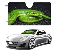 The Green Snake - Parasole per parabrezza dell'auto, per mantenere fresco l'interno dell'auto, 139,7 x 76,2 cm, pieghevole, protegge dai raggi UV
