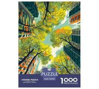 The Green Trees in The City Puzzle Impossible 1000 Pezzi Interesting Decorazione Per La Casa. Giochi Rilassamento E Intelligence Per Adulti E Ragazzi Da 14 Anni 70x50cm/1000pcs