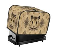 The Grey Little Mouse - Copertura per tostapane a 2 fette da cucina, per piccoli elettrodomestici, con tasche, protegge da polvere e impronte digitali