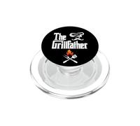 The Grillfather BBQ Grill & Smoker Graphic Tees Barbecue Dad PopSockets PopGrip per MagSafe