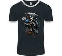 The Grim Reaper Teschio Heavy Metal Gotico Uomo Ringer Fotl