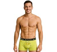 The Grinch Boxer da uomo - Mutande Retro Boxer Intimo Uomo, Verde/Grigio (confezione da 2)