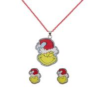 The Grinch Christmas Set necklace + earrings Peers Hardy